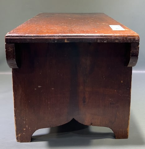 ANTIQUE PINE STOOL - 3