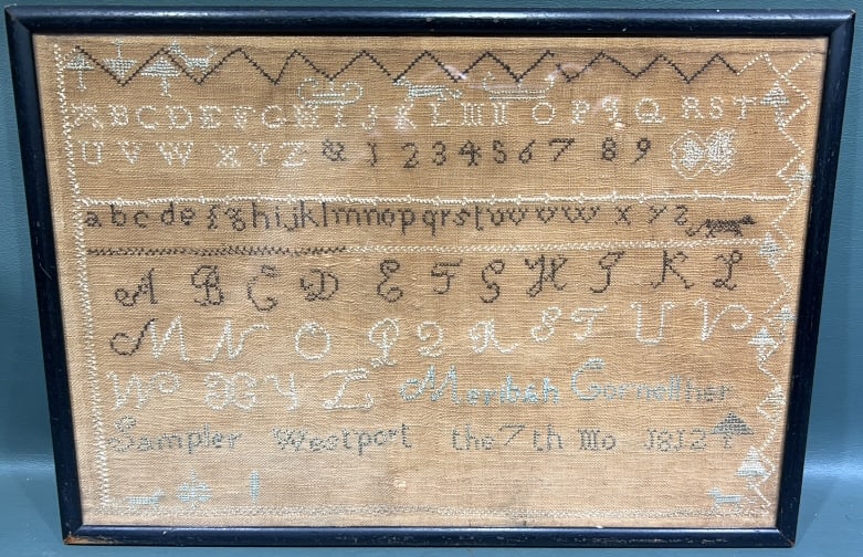1812 FRAMED SAMPLER "WESTPORT"