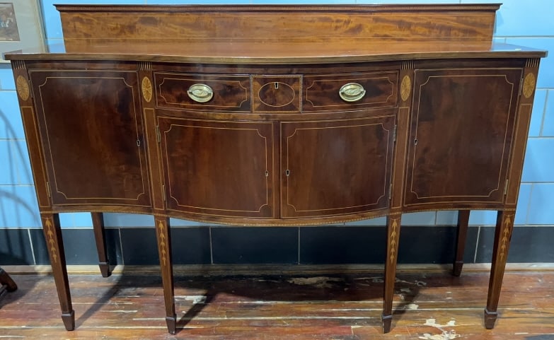 POTTHAST BROS INLAID MAHOGANY SIDEBOARD (1 of 8)
