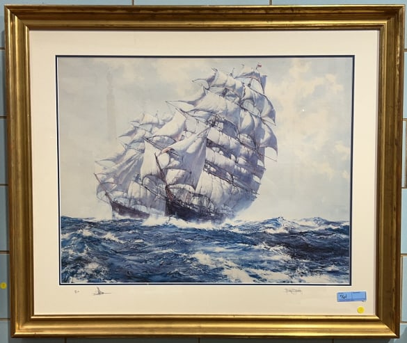 MONTAGUE DAWSON "ARIEL & TAEPING" LITHOGRAPH: 45" X 39"