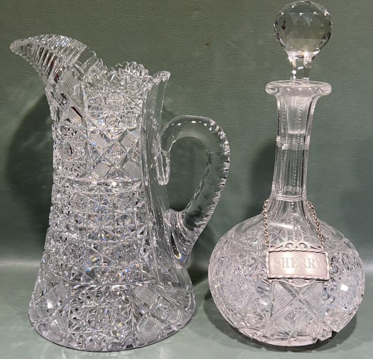 CUTGLASS PITCHER & DECANTER (1 of 3)
