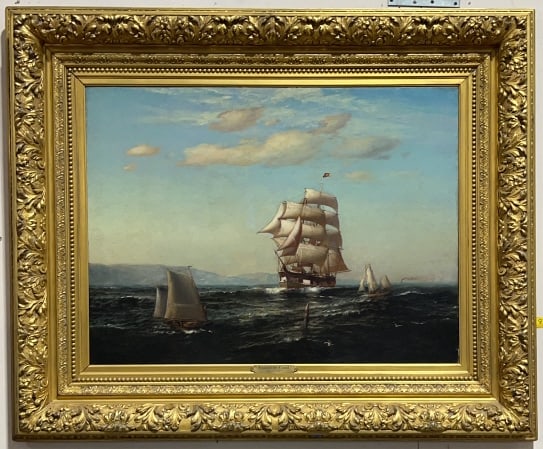 JOHN GALE TYLER 19TH CENTURY OIL ON CANVAS (1 of 8)