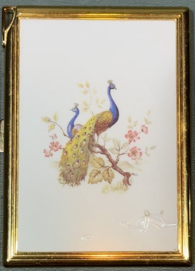 VINTAGE COLIBRI PEACOCK CIGARETTE CASE (1 of 3)