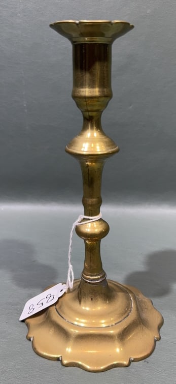 ANTIQUE QUEEN ANNE PERIOD CANDLESTICK (1 of 3)