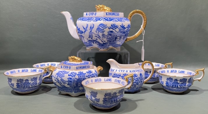 COPELAND SPODE "DAYS O'AULD LANG SYNE" TEA SET (1 of 4)
