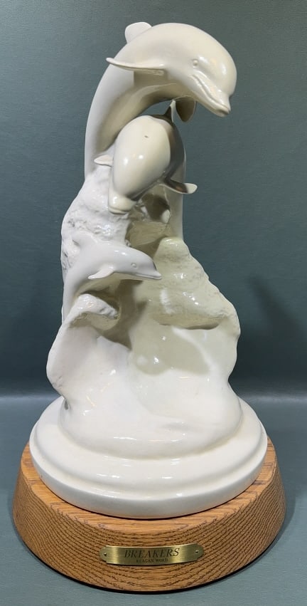 REAGAN WORD "BREAKERS" PORCELAIN FIGURE: 17" X 9"