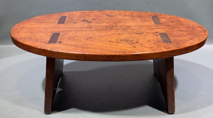 ANTIQUE WALNUT MORTISED FOOT STOOL (1 of 3)