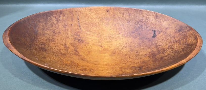WOODEN BOWL/ TRENCHER: 19" X 3"