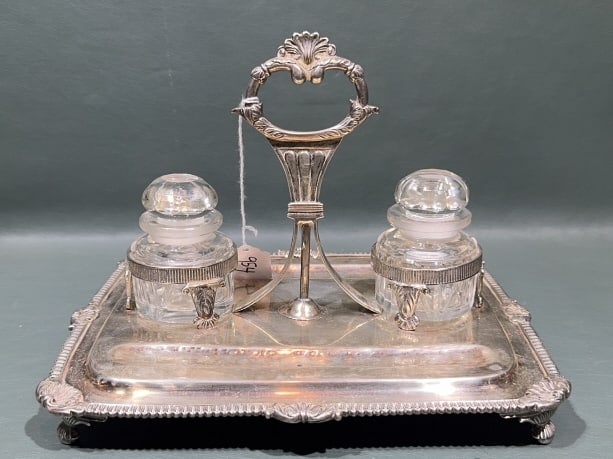 DANIEL PONTIFEX GEORGE III SILVER INKSTAND CIRCA 1 (1 of 6)