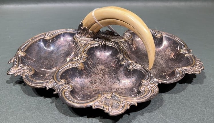JOSEPH ROGERS SHEFFIELD SP & TUSK SERVING DISH (1 of 4)