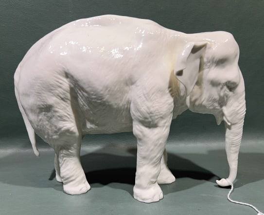 WHITE PORCELAIN ELEPHANT (1 of 3)