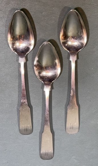 REV PINER MANSFIELD SMYRNA DE COIN SILVER SPOONS (1 of 5)
