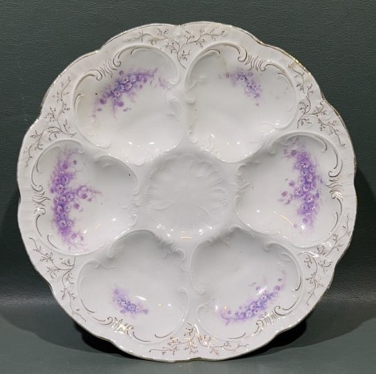 WELMAR GERMANY HAND PAINTED OYSTER PLATE (1 of 3)