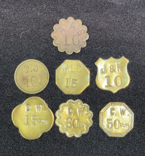 COLLECTION OF CANNING TOKENS FROM GRASONVILLE MD ESTATE: ~