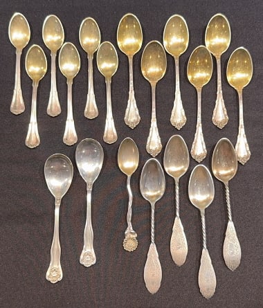 COLLECTION OF STERLING DEMITASSE SPOONS (1 of 3)