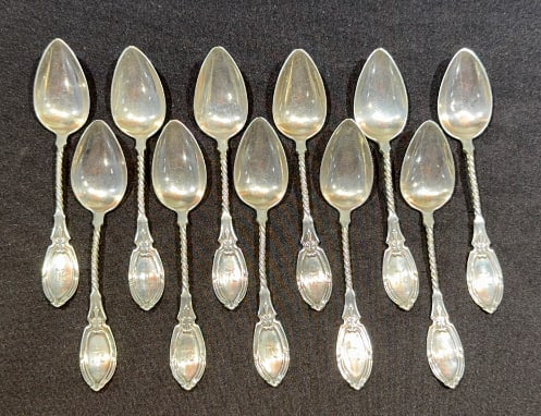 11 COIN SILVER DEMITASSE SPOONS (1 of 3)
