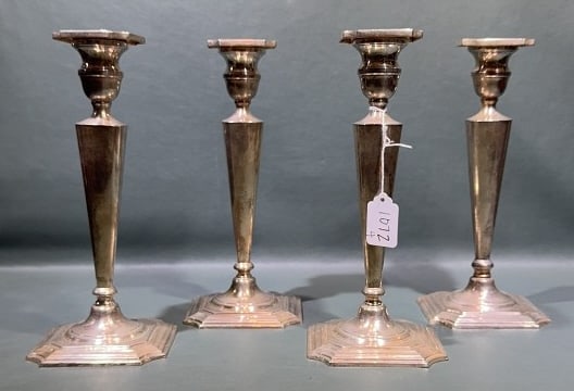 SET OF 4 STERLING CANDLESTICKS (1 of 3)
