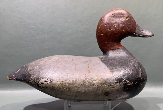 SEYMOUR SMITH, N.Y. REDHEAD DRAKE WORK DECOY (1 of 4)