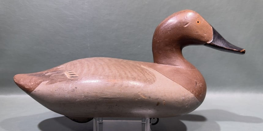 R. MADISON MITCHELL CANVASBACK HEN WORKING DECOY (1 of 4)