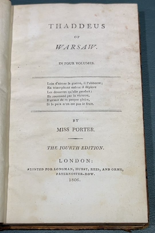 "THADDEUS OF WARSAW" VOLUMES 1-4 4TH EDITION: ~