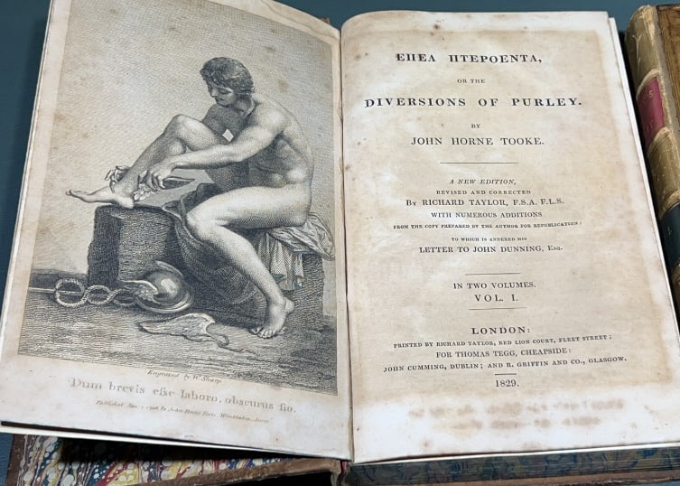 "EITEA HTEPOENTA OF THE DIVERSIONS OF PURLEY" 1829 (1 of 6)