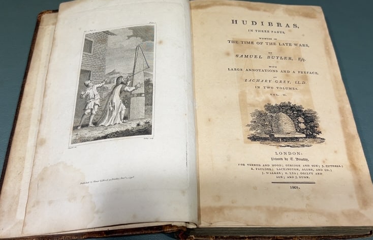 "HUDIBRAS" IN THREE PARTS BY SAMUEL BUTLER (1 of 3)