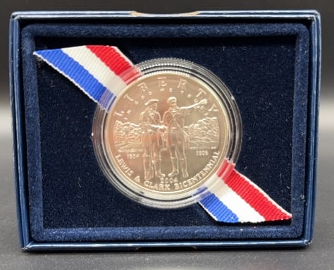 2004 LEWIS & CLARK BICENTENNIAL SILVER DOLLAR: ~