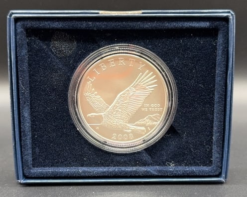 2008 BALD EAGLE SILVER DOLLAR: ~