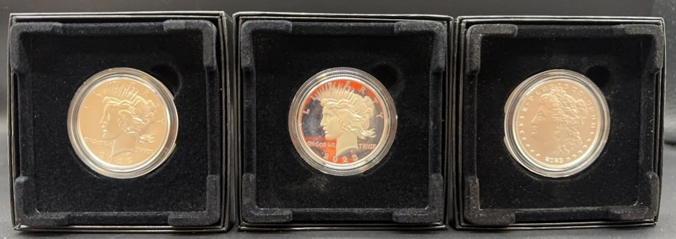 3 - 2023 SILVER MORGAN DOLLAR PHILADELPHIA MINT: ~