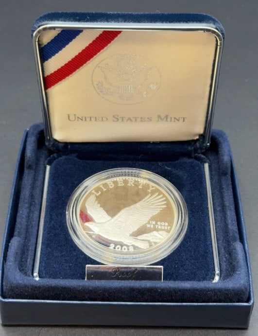 2008 BALD EAGLE COMMEMORATIVE SILVER DOLLAR: ~
