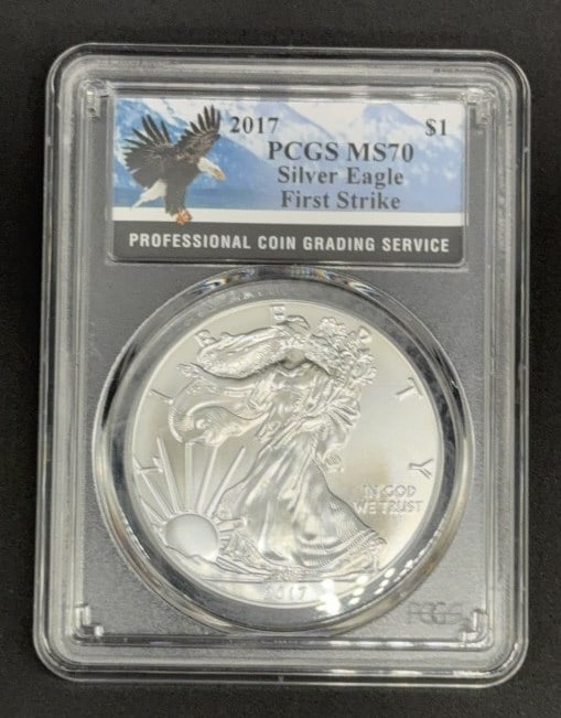 2017 SILVER EAGLE FIRST STRIKE MS 70