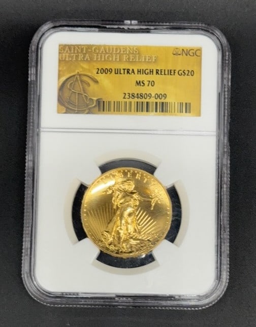 2009 ULTRA HIGH RELIEF $20 GOLD COIN - MS70: ~
