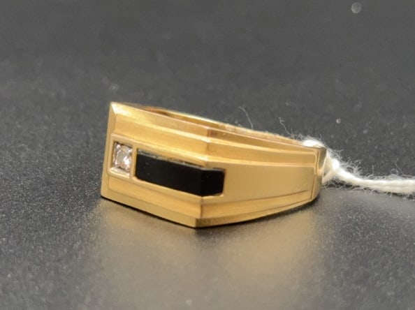 14KT GOLD MEN'S RING: 6g