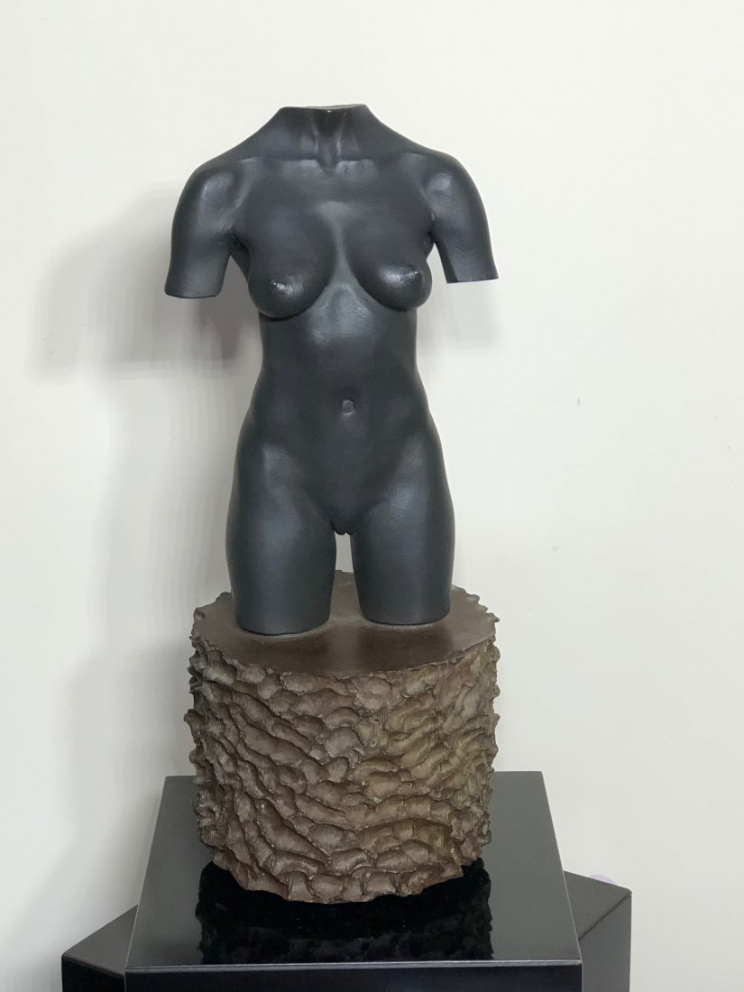 Robert Graham Moca Torso: Robert Graham (1938 - 2008) Moca Torso Sculpture; Bronze Signed: Juan 10 3/4 x 4 1/4 Shipping at buyers expense or local pickup. "Robert Graham, a realist sculptor of the female figure in often styliz