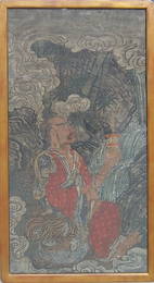 17th - 18th Century Chinese Tibetan Tiger and Devotee