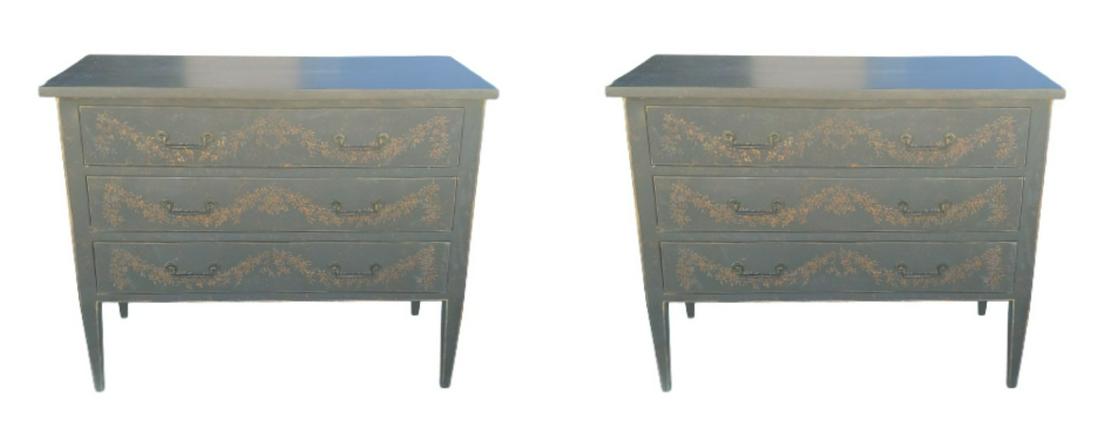 A pair of Italian late eighteenth century style black (1 of 9)