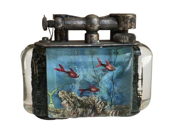 Vintage Dunhill Table Lighter Aquarium Fish (1 of 6)