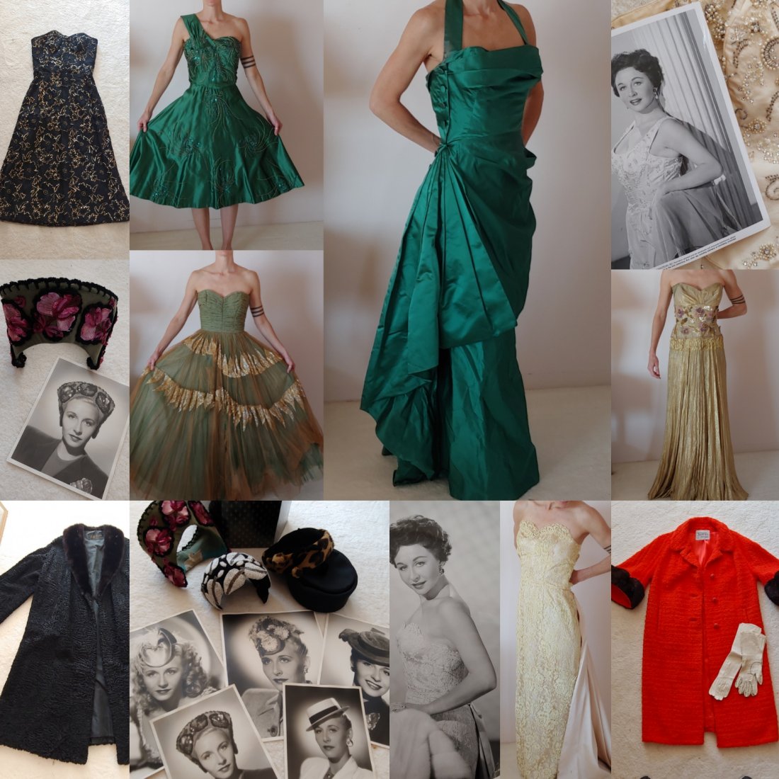 Mid Century Hollywood Glamour Vera Ralston Fashion 37pc: This one of a kind collection is straight from the home of 40s Hollywood silver screen goddess, Vera Ralston, and her husband, Republic studio head, Herbert Yates. The Czech Olympic figure skater turn