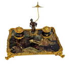 A gilt bronze-mounted Coromandel lacquer inkstand