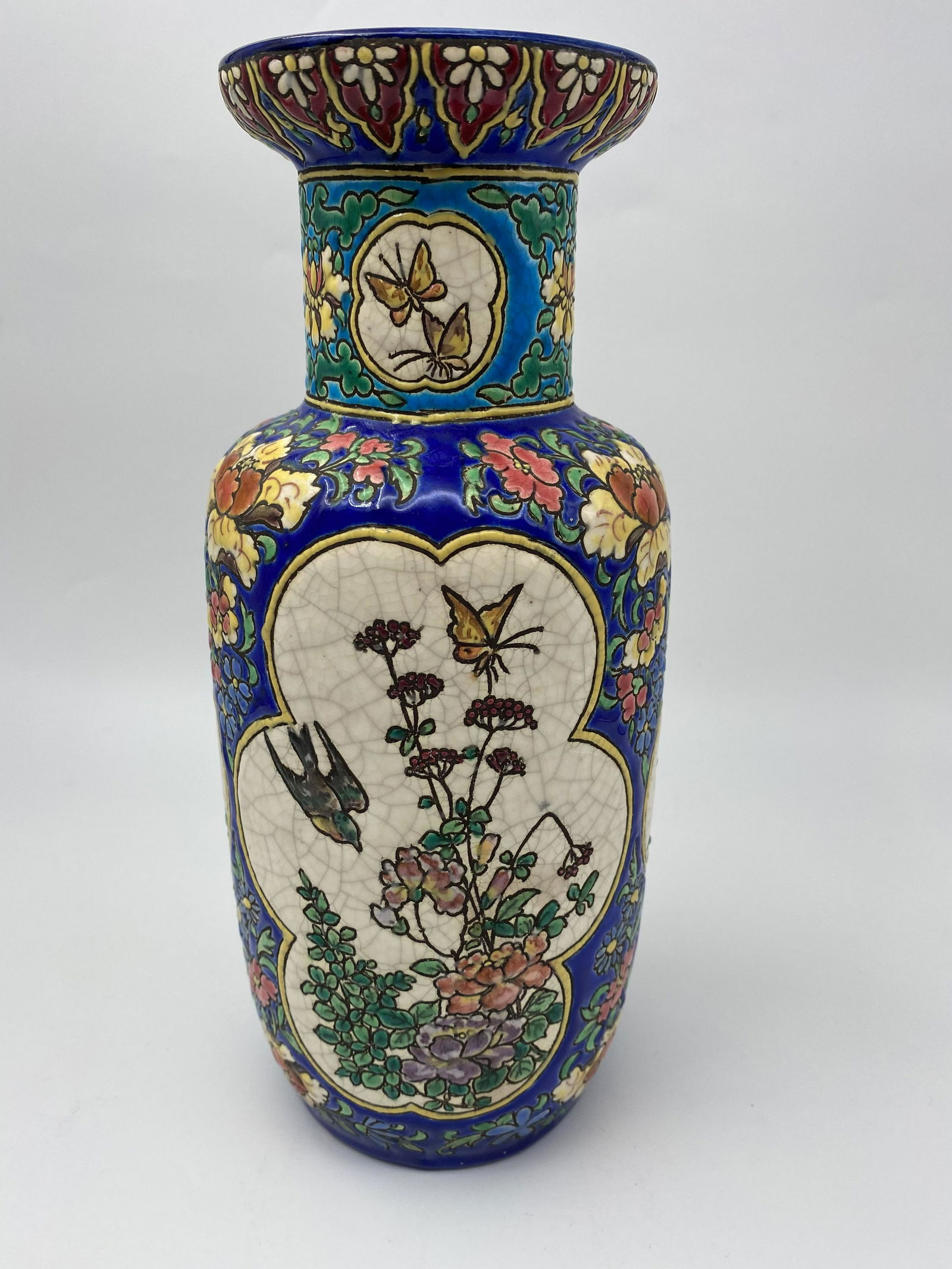 Longwy Vase Butterfly Swallow Images (1 of 8)