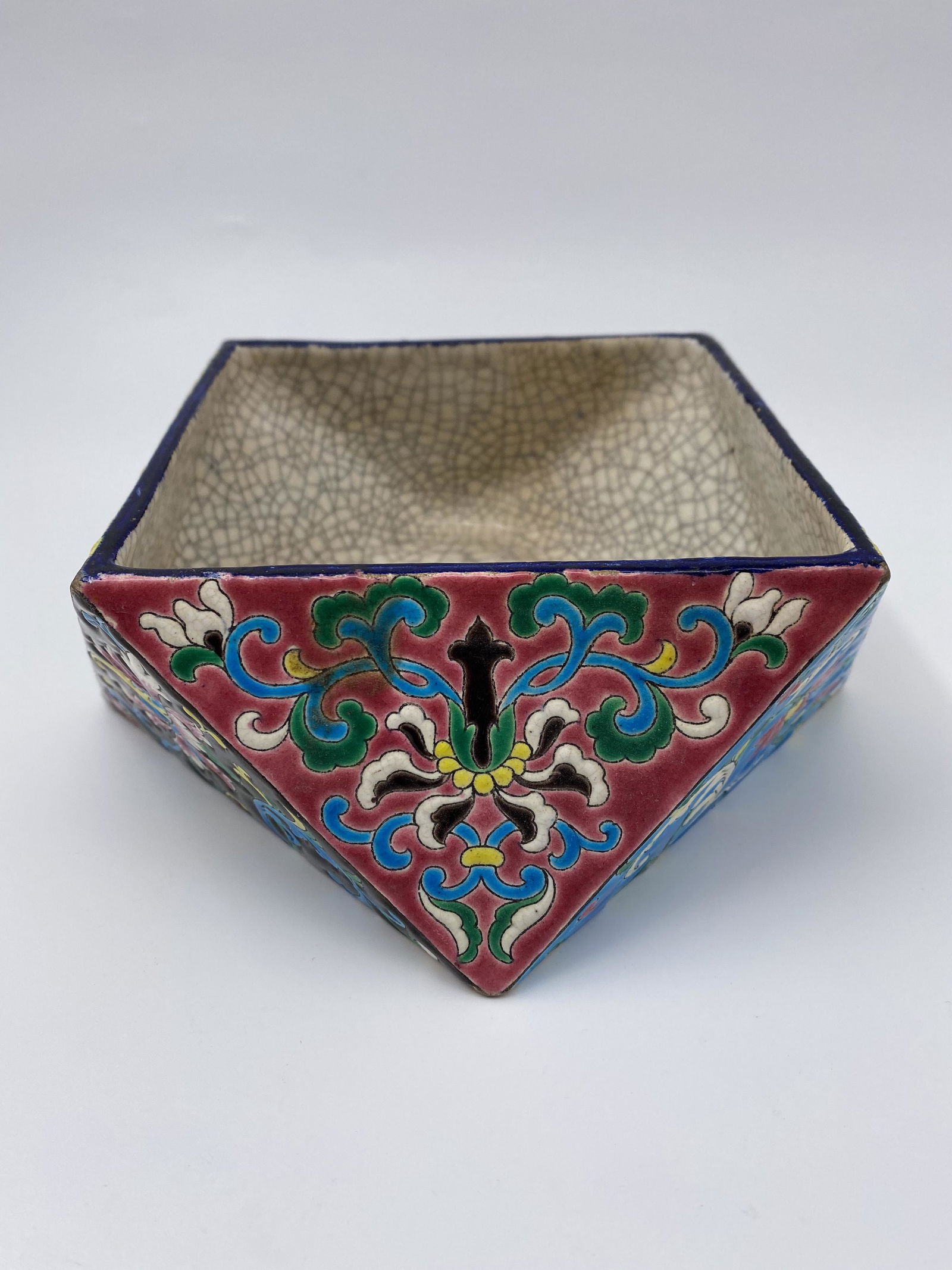 8-paneled Longwy decorative floral box (1 of 5)
