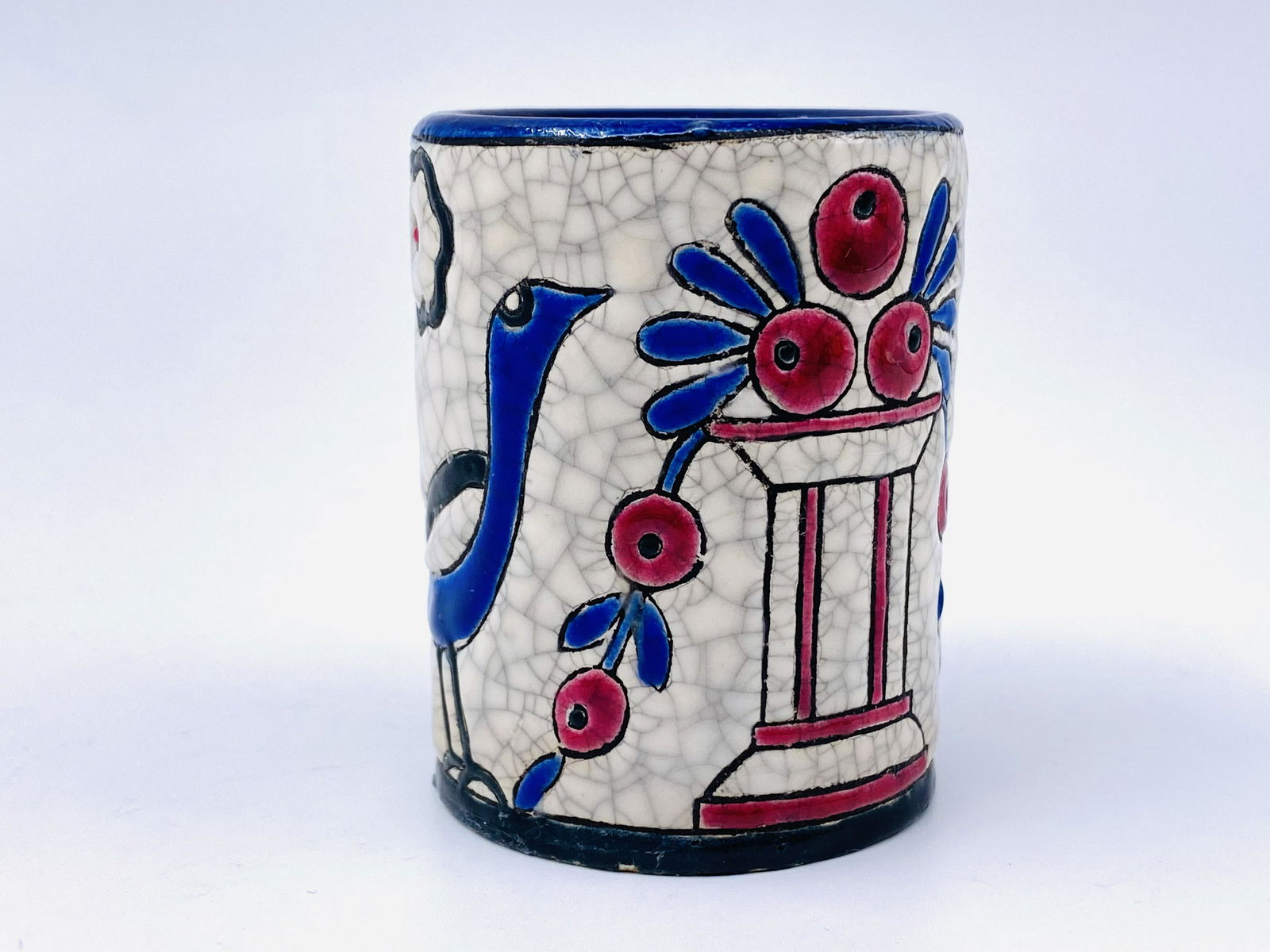 Primavera' Longwy Art Deco Two Birds Cup (1 of 8)