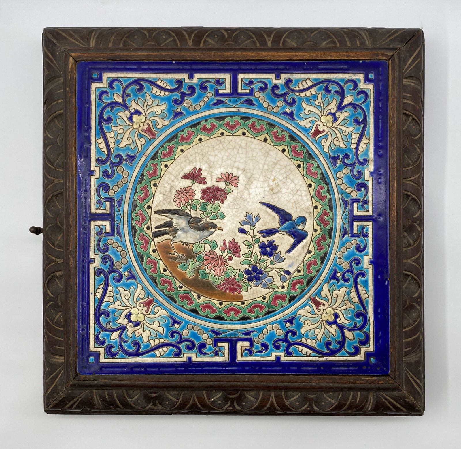 Little birds Longwy tile set as a music box / table (1 of 7)