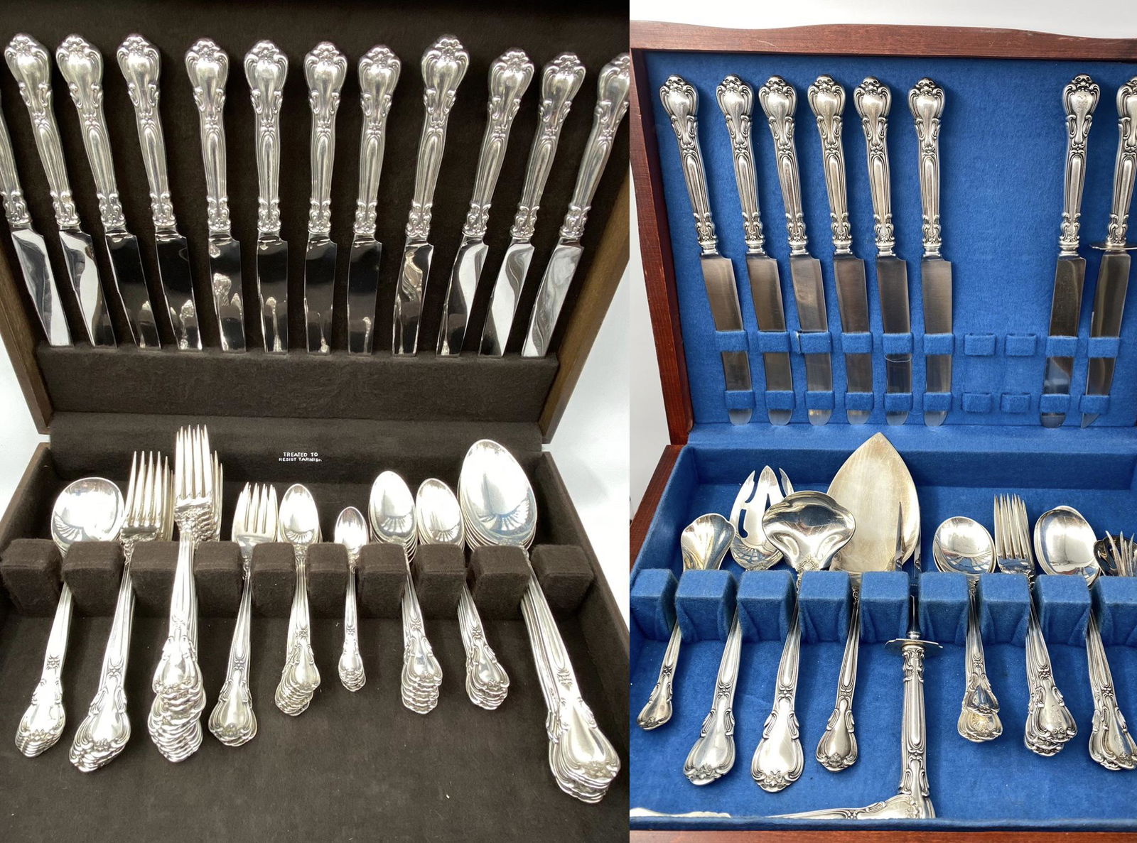 143 piece 'Chantilly' pattern sterling silver flatware (1 of 11)