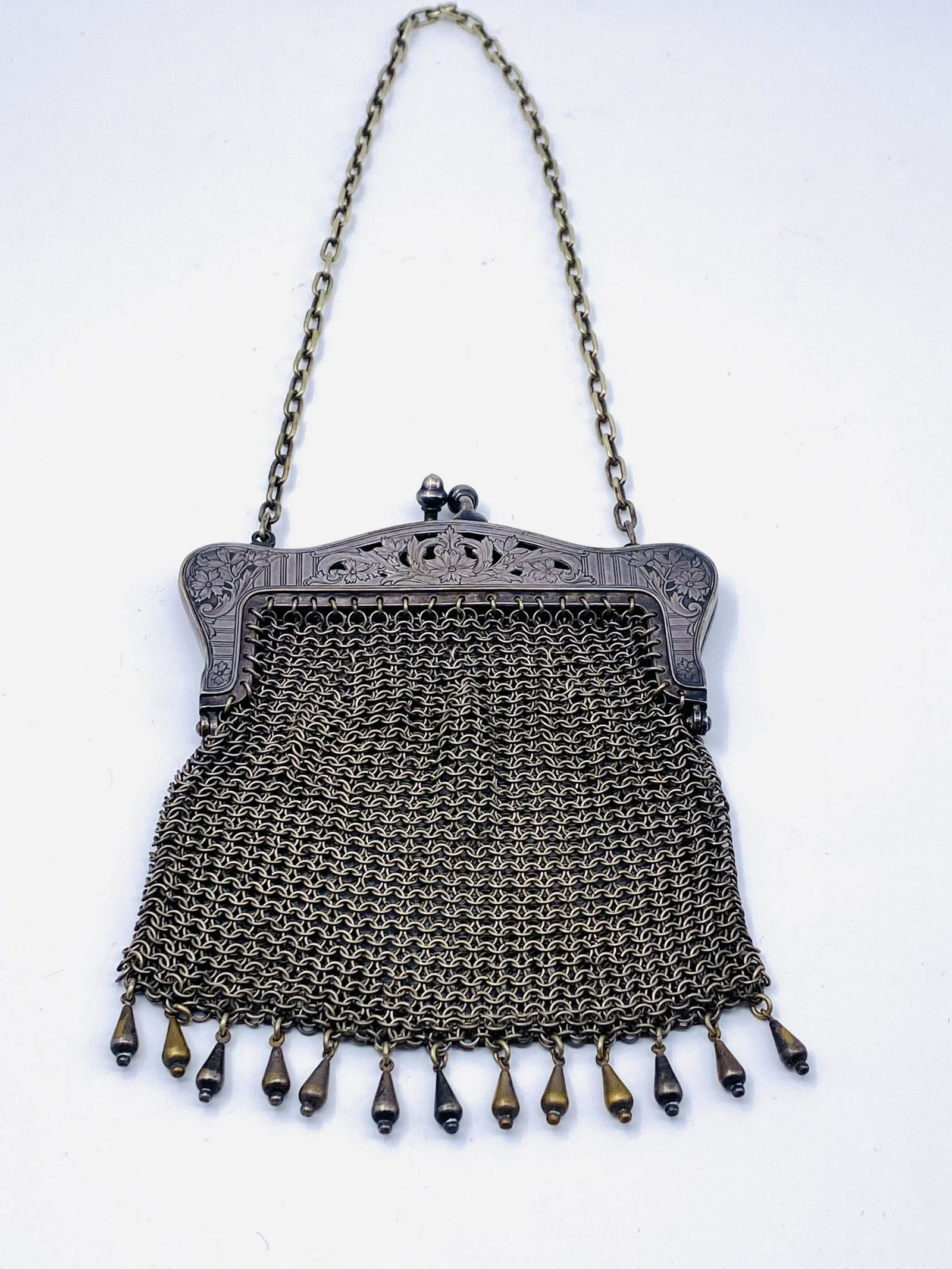 German Silver Mesh Handbag (1 of 7)