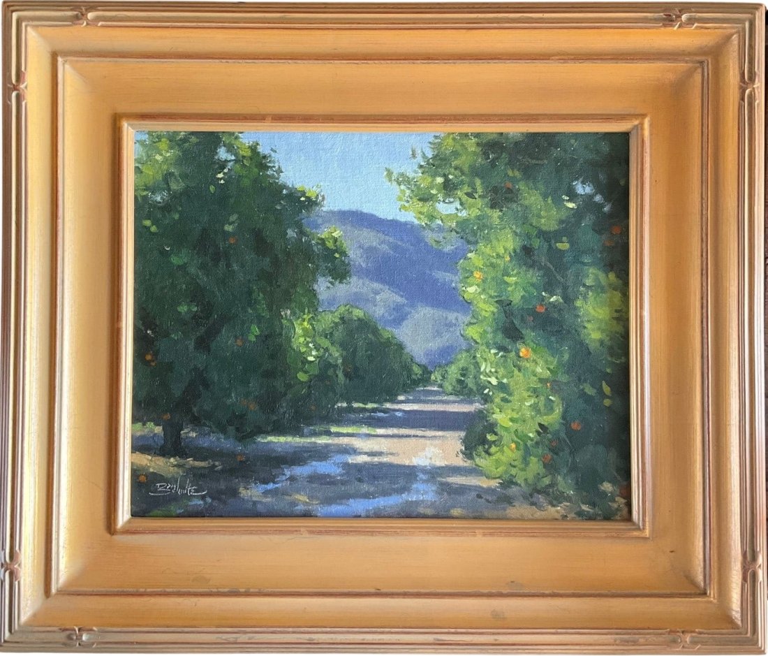 Dan Schultz, Ojai Groves: Title- Ojai Groves Artist- Dan Schultz Signed- lower right Year- not dated Medium- oil on linen panel Size- 11 x 14