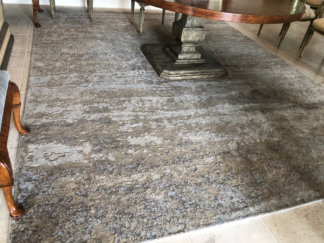 Modern Abstract Stone Design Wool Rug (1 of 4)