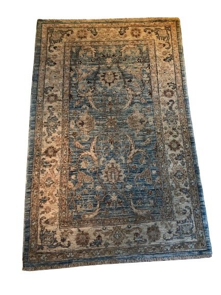 Antique Persian Handknotted Wool Rug- Blue (1 of 5)