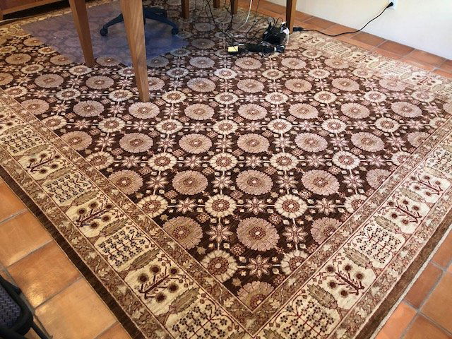 Persian Handknotted Wool Rug- Brown Florets (1 of 4)