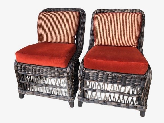 Janus Wicker Exterior Arbor Alta Dining Chairs (Pair), Lot E (1 of 5)